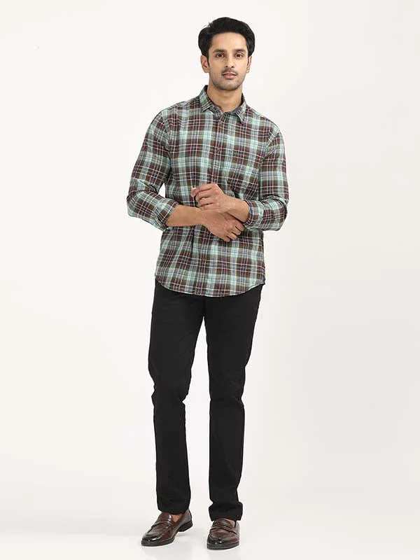 Men's Check Full Sleeves Cotton Shirt - Image 3