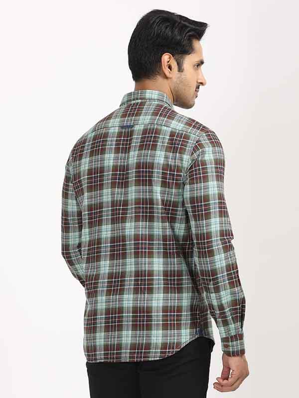 Men's Check Full Sleeves Cotton Shirt - Image 4