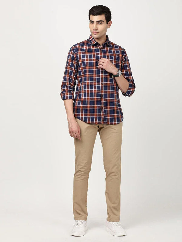 Men's Check Full Sleeves Cotton Shirt - Image 3