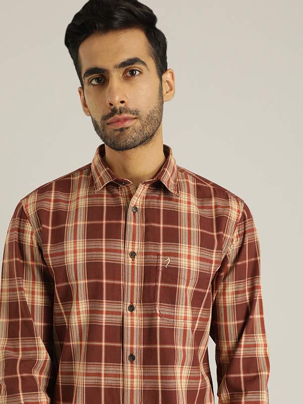Men's Check Full Sleeves Cotton Shirt