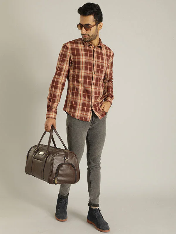 Men's Check Full Sleeves Cotton Shirt - Image 4