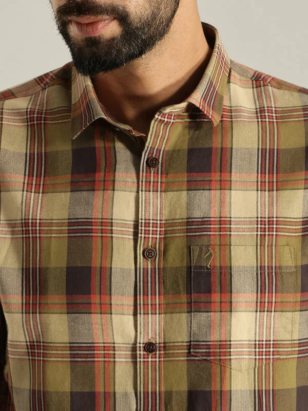 Men's Check Full Sleeves Cotton Shirt - Image 2