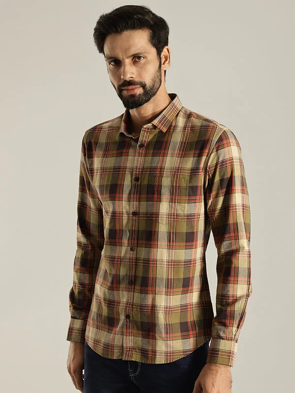 Men's Check Full Sleeves Cotton Shirt - Image 3