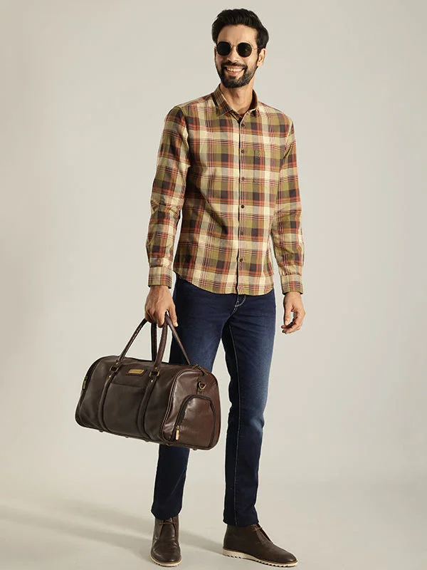 Men's Check Full Sleeves Cotton Shirt - Image 4