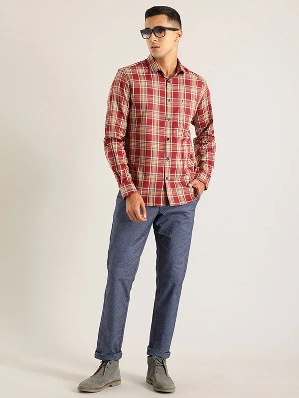 Men's Check Full Sleeves Cotton Shirt - Image 4