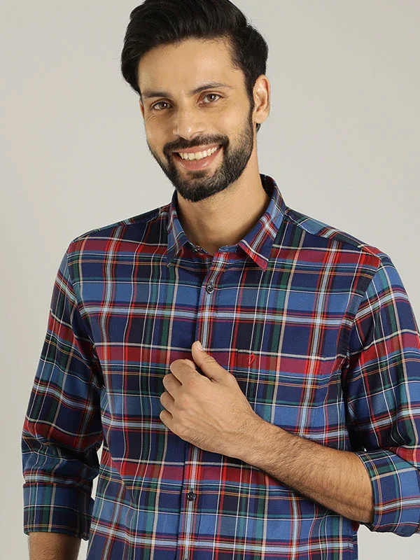 Men's Check Full Sleeves Cotton Shirt