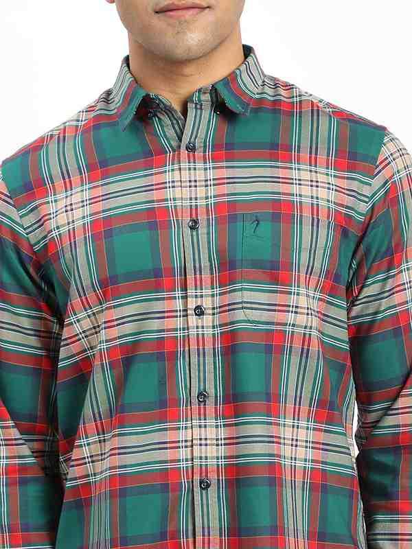 Men's Check Full Sleeves Cotton Shirt - Image 3