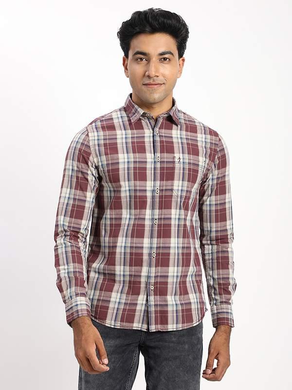 Men's Check Full Sleeves Cotton Shirt