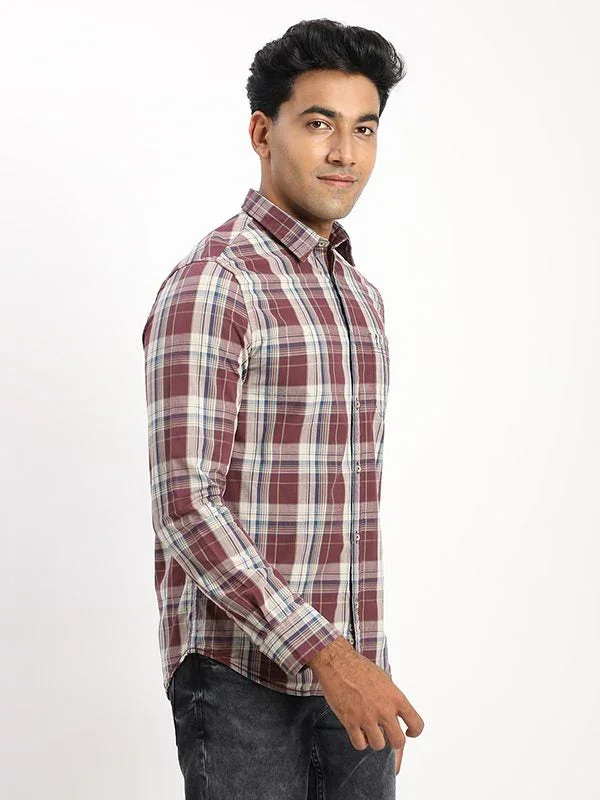 Men's Check Full Sleeves Cotton Shirt - Image 2