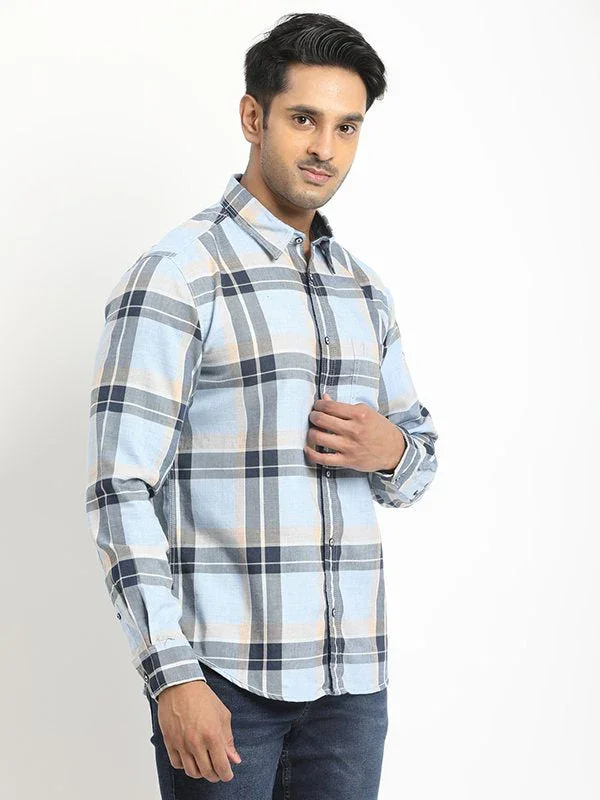 Men's Check Full Sleeves Cotton Shirt - Image 2