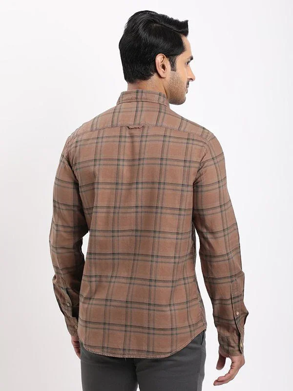 Men's Check Full Sleeves Cotton Shirt - Image 4