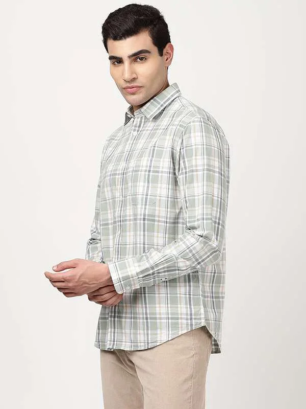 Men's Check Full Sleeves Cotton Shirt - Image 6