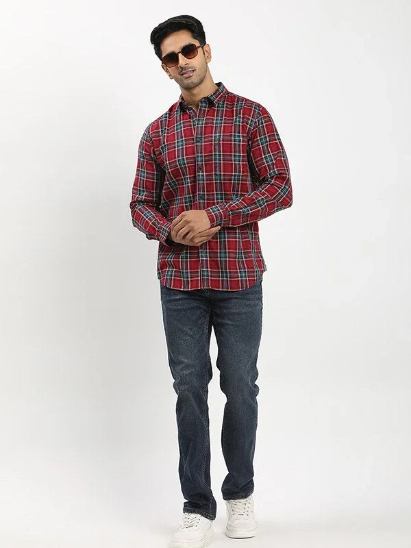 Men's Check Full Sleeves Cotton Shirt - Image 4