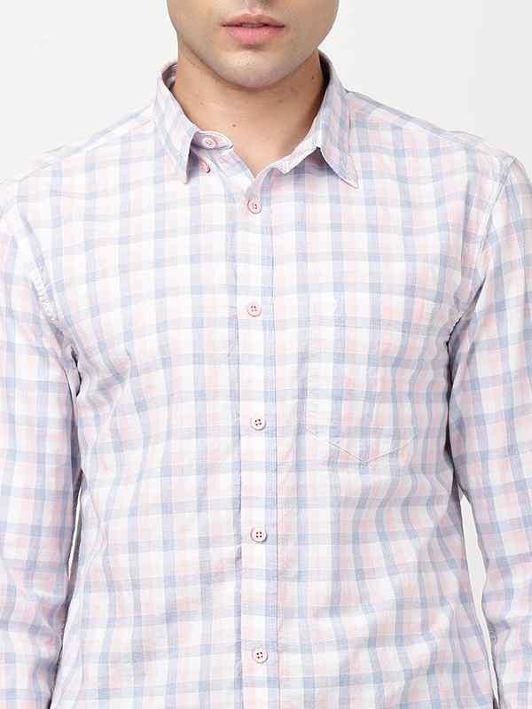 Men's Check Full Sleeves Cotton Shirt - Image 3