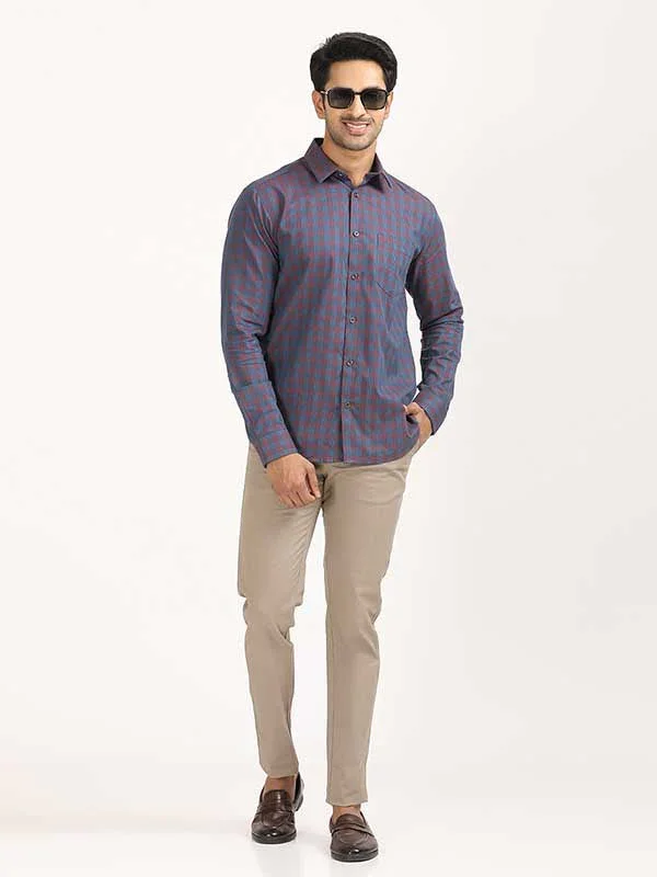 Men's Check Full Sleeves Cotton Shirt - Image 3