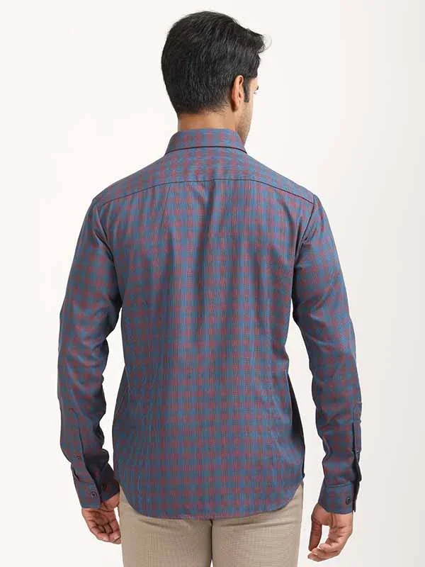 Men's Check Full Sleeves Cotton Shirt - Image 4