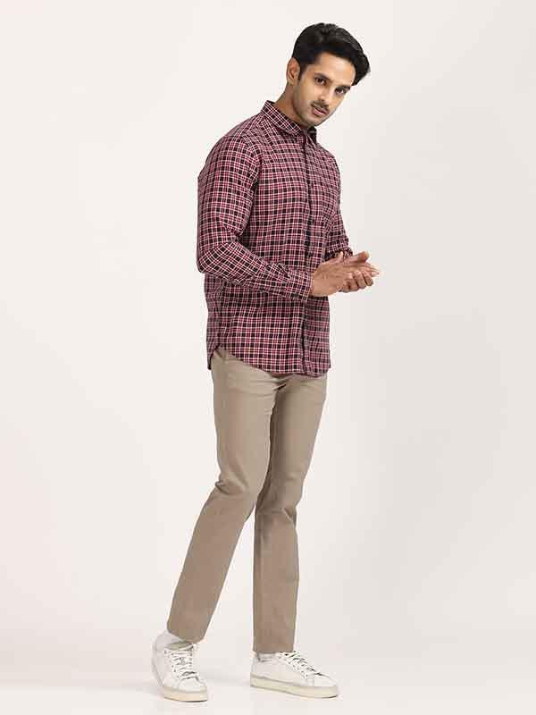 Men's Check Full Sleeves Cotton Shirt - Image 3