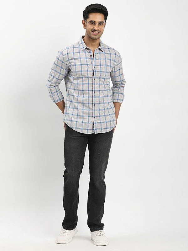 Men's Check Full Sleeves Cotton Shirt - Image 4