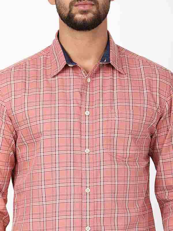 Men's Check Full Sleeves Cotton Shirt - Image 3
