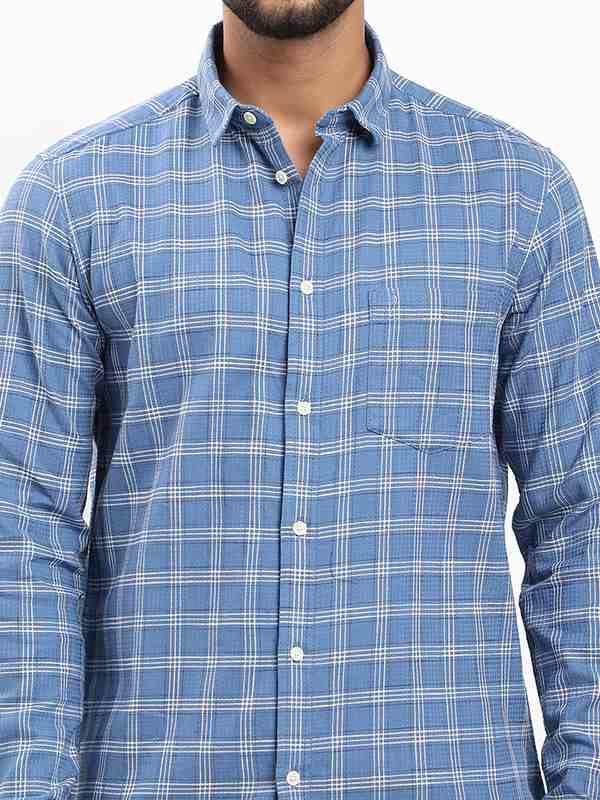 Men's Check Full Sleeves Cotton Shirt - Image 3