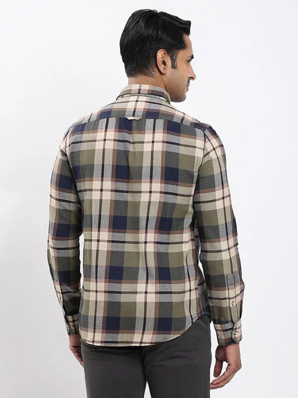 Men's Check Full Sleeves Cotton Shirt - Image 4