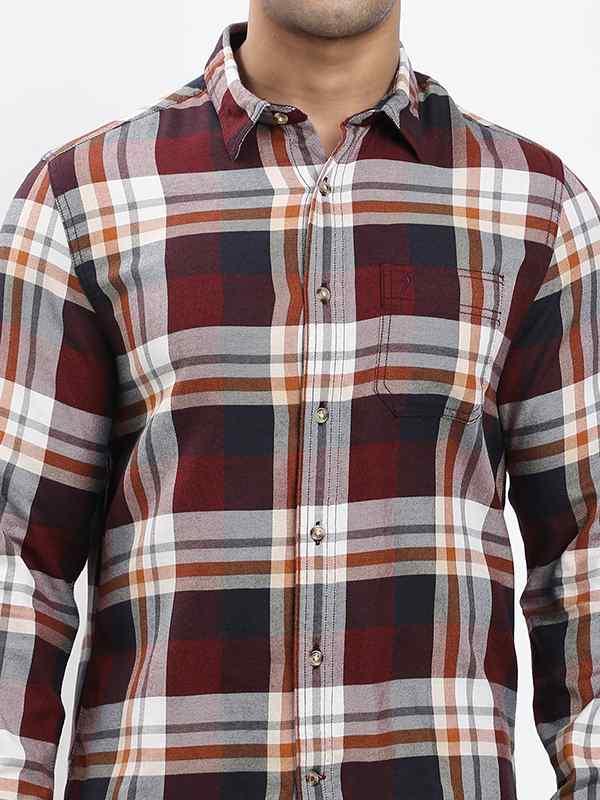 Men's Check Full Sleeves Cotton Shirt - Image 8