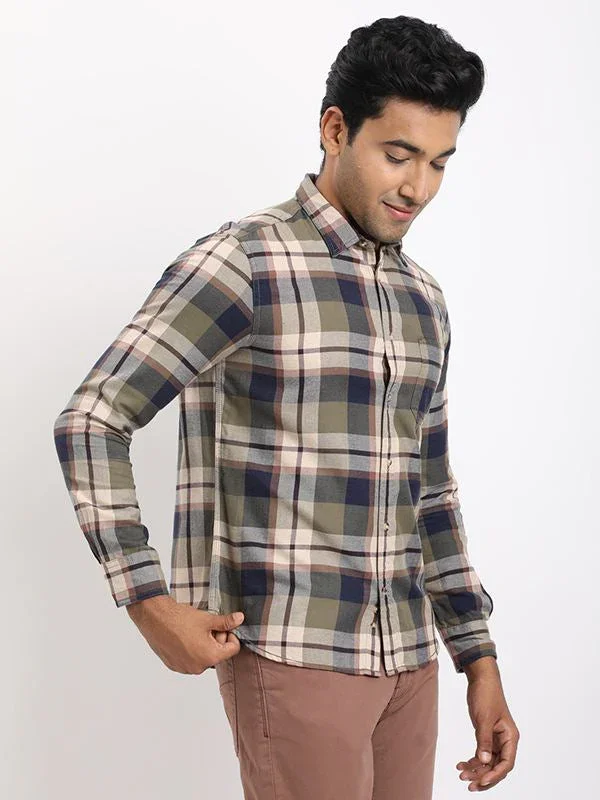 Men's Check Full Sleeves Cotton Shirt - Image 2