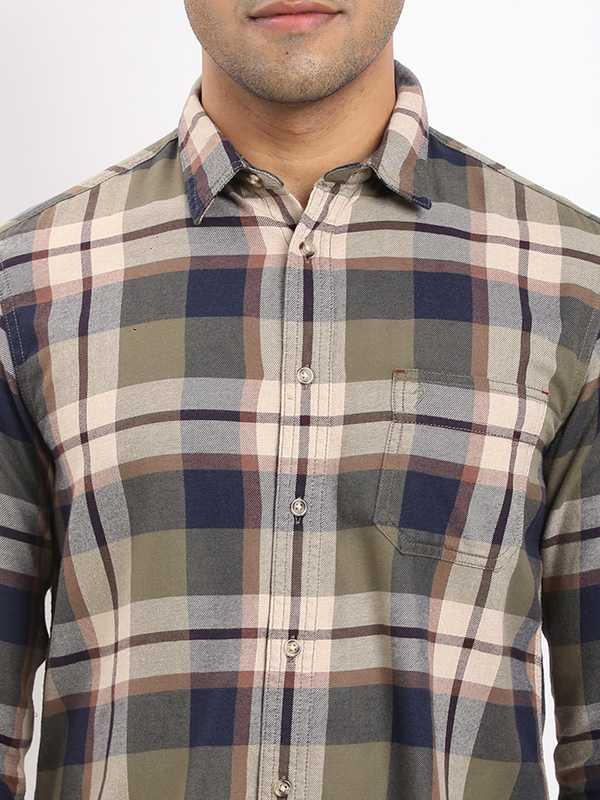 Men's Check Full Sleeves Cotton Shirt - Image 3