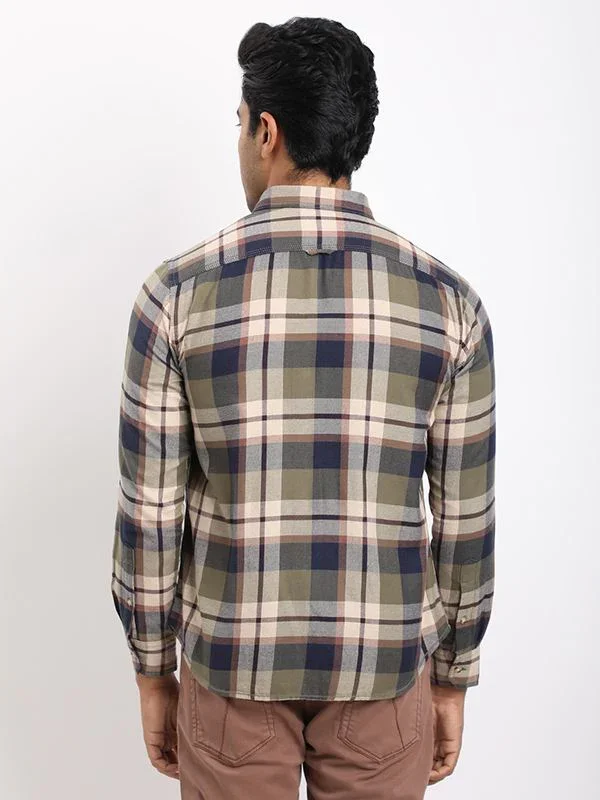 Men's Check Full Sleeves Cotton Shirt - Image 4