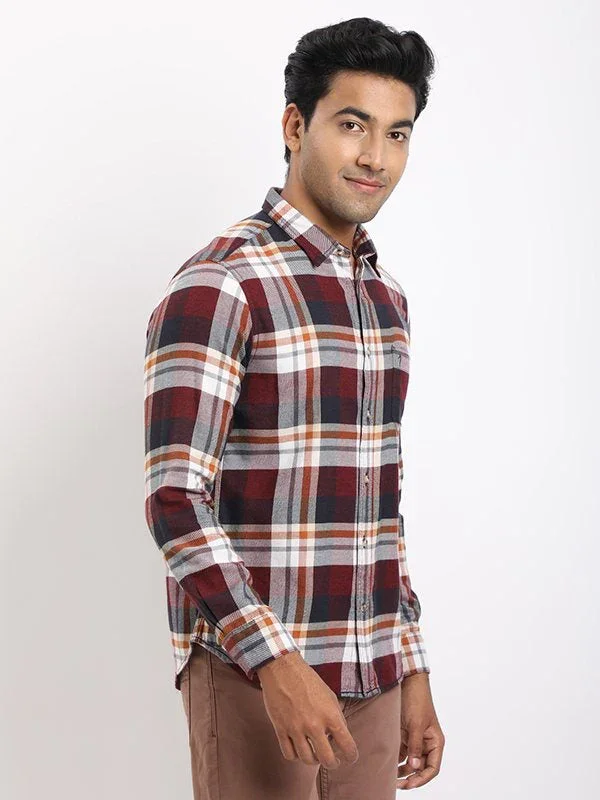 Men's Check Full Sleeves Cotton Shirt - Image 7
