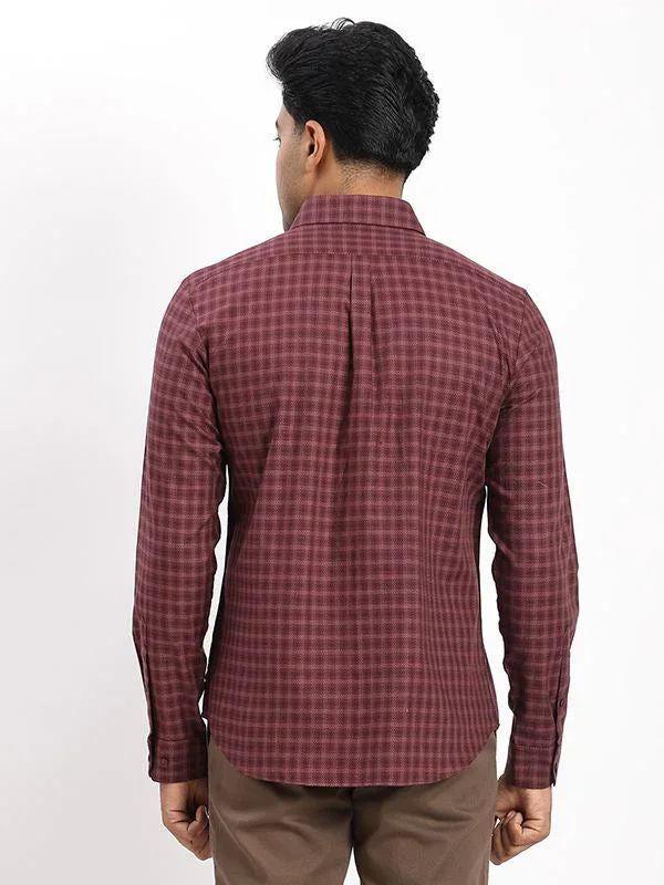 Men's Check Full Sleeves Cotton Shirt - Image 4