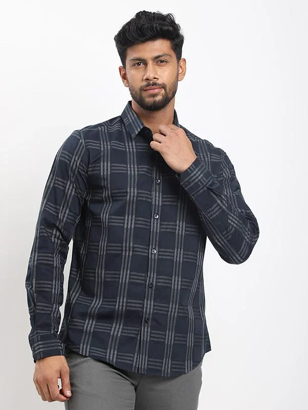 Men's Check Full Sleeves Cotton Shirt