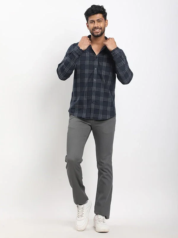 Men's Check Full Sleeves Cotton Shirt - Image 4