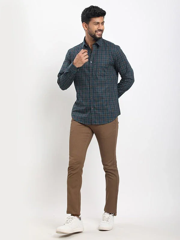 Men's Check Full Sleeves Cotton Shirt - Image 10