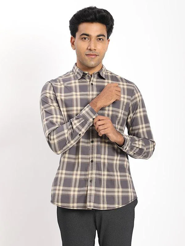 Men's Check Full Sleeves Cotton Shirt - Image 6