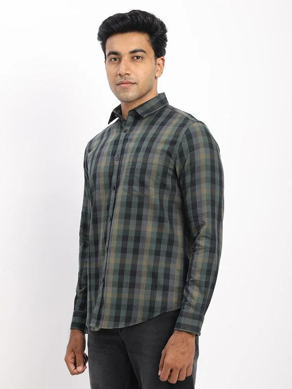 Men's Check Full Sleeves Cotton Shirt - Image 7