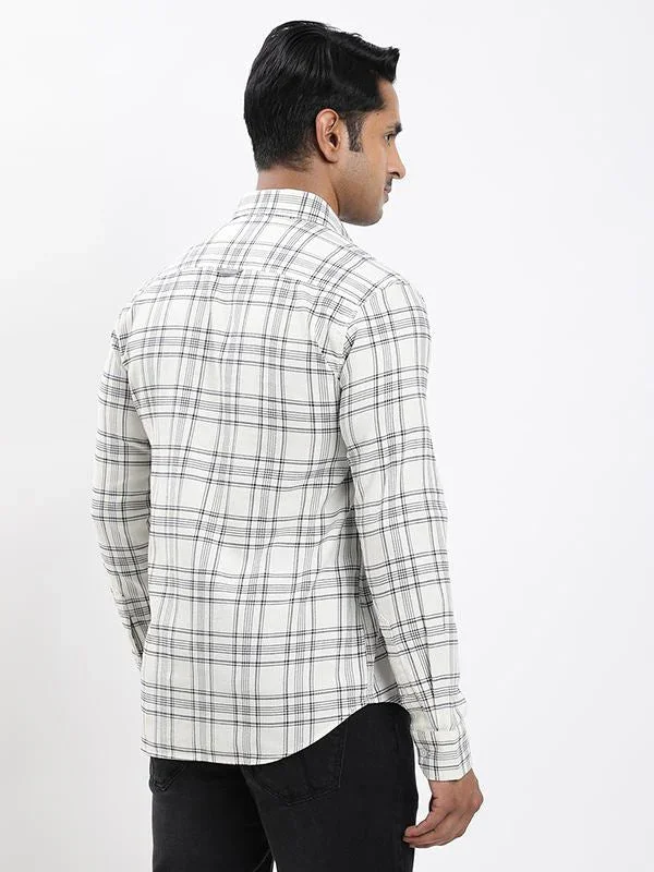 Men's Check Full Sleeves Cotton Shirt - Image 4