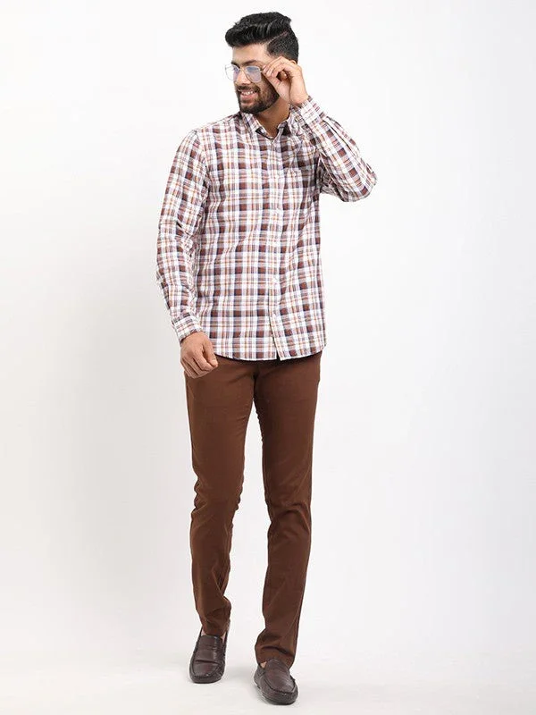 Men's Check Full Sleeves Cotton Shirt - Image 5