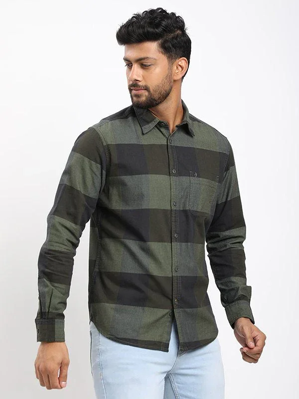 Men's Check Full Sleeves Cotton Shirt - Image 2