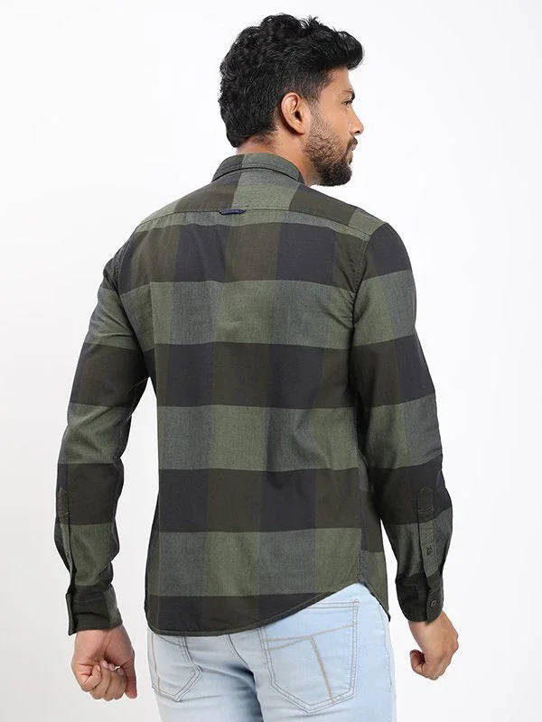 Men's Check Full Sleeves Cotton Shirt - Image 4