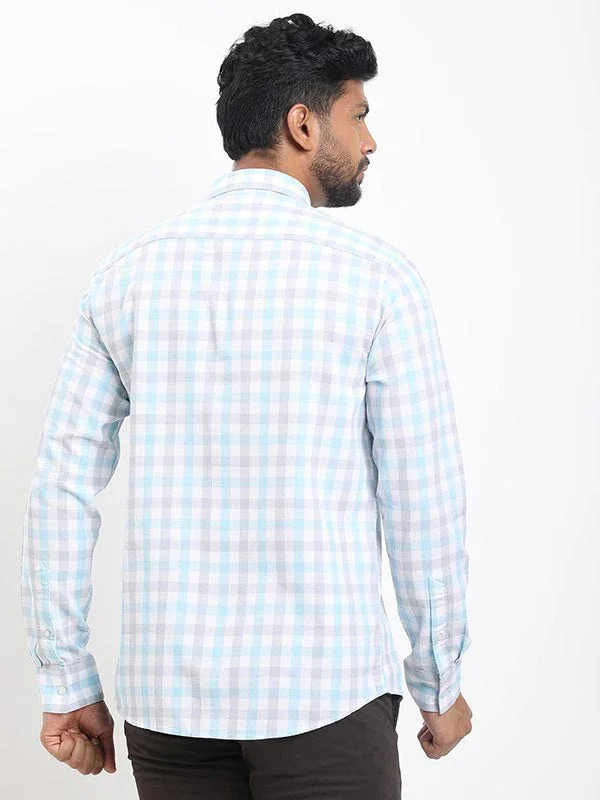 Men's Check Full Sleeves Cotton Shirt - Image 4