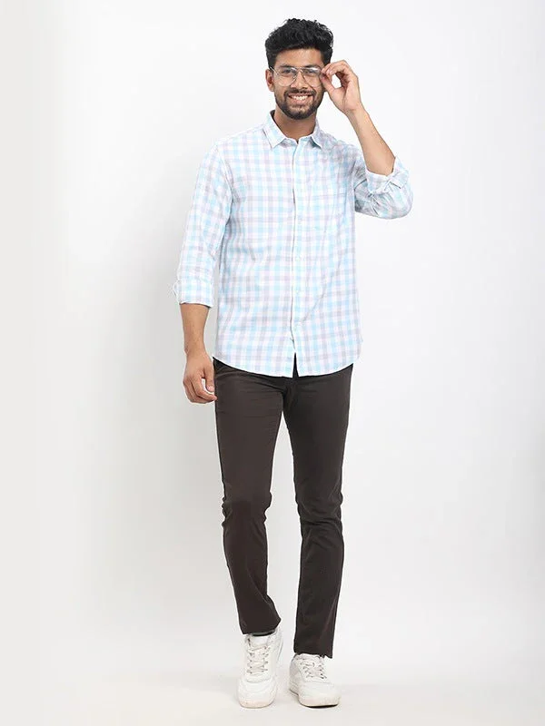 Men's Check Full Sleeves Cotton Shirt - Image 5