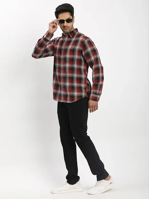 Men's Check Full Sleeves Cotton Shirt - Image 4