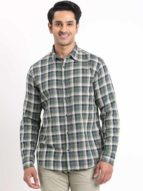 Men's Check Full Sleeves Cotton Shirt