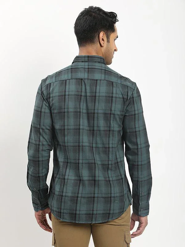 Men's Check Full Sleeves Cotton Shirt - Image 10