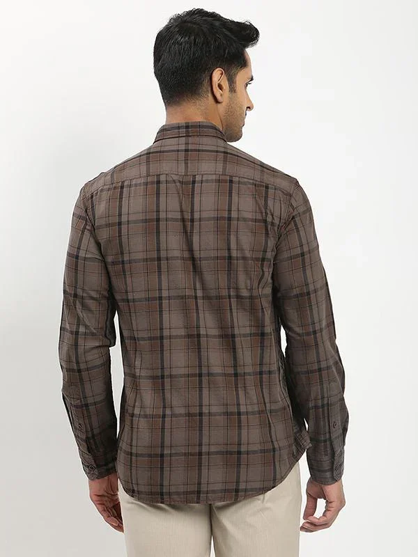 Men's Check Full Sleeves Cotton Shirt - Image 5