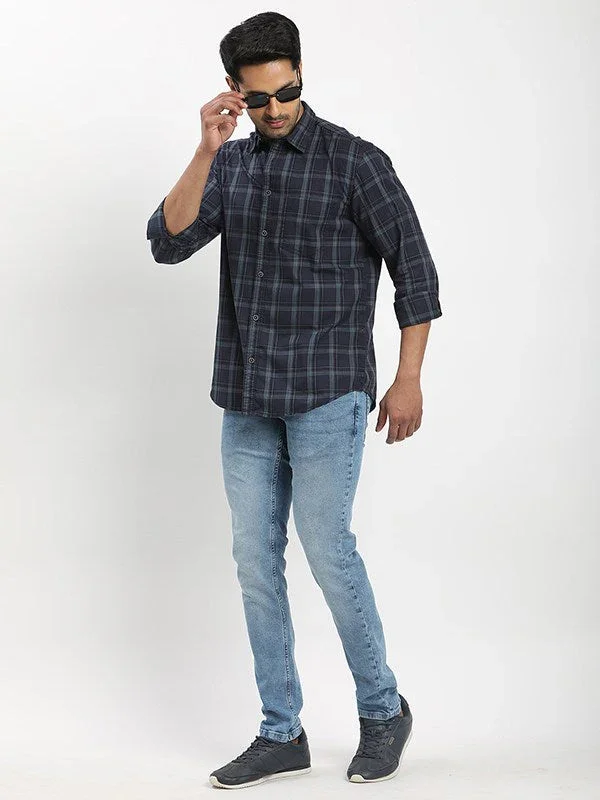 Men's Check Full Sleeves Cotton Shirt - Image 9