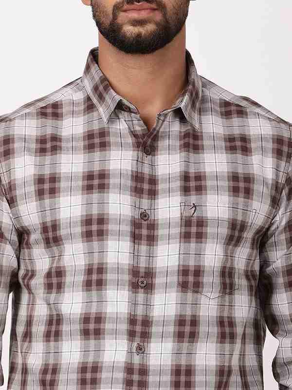Men's Check Full Sleeves Cotton Shirt - Image 3