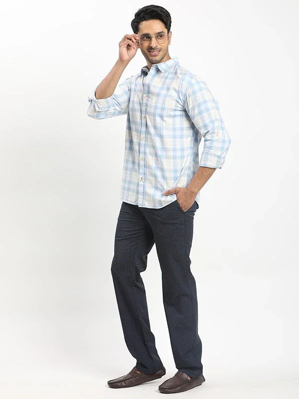 Men's Check Full Sleeves Cotton Shirt - Image 9