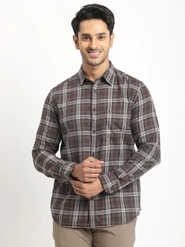Men's Check Full Sleeves Cotton Shirt
